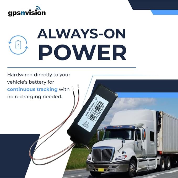 Wired GPS Tracker for Vehicles – No Monthly Fee, NO Subscription – Real-Time 4G Tracking, SIM Included, Trip History, GeoFence, Driving Alerts, Hardwired Hidden Tracking Device for Fleets