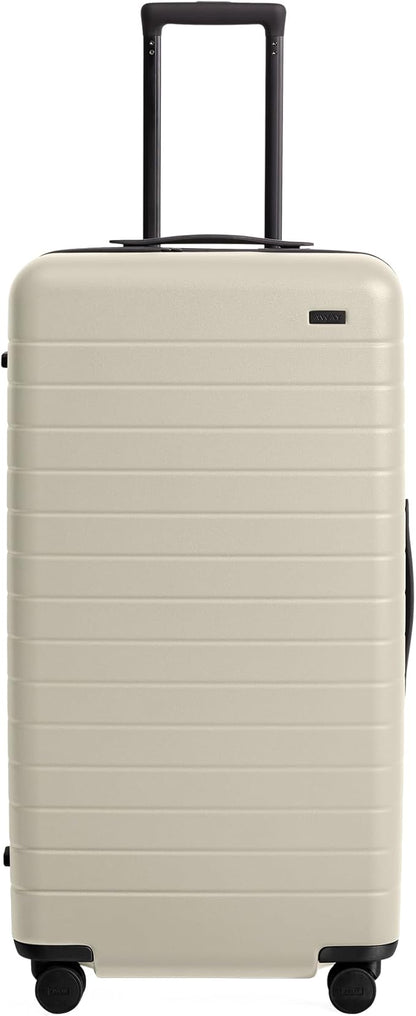 Away Large Trunk Luggage, 31 Inch Hardside Suitcase with Spinner Wheels, Lightweight & Durable, TSA Lock, Ideal for Long Trips, Salt White Matte