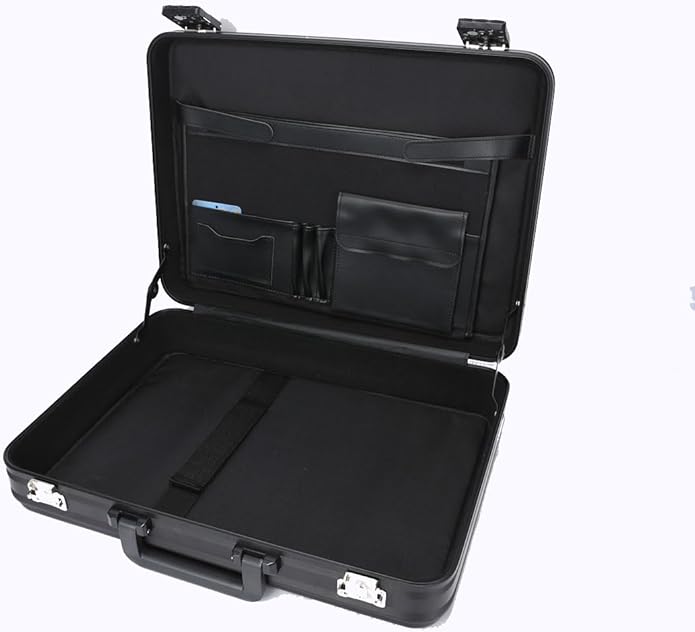 Business Aluminum Laptop Briefcase Combination Lock Lawyer Brief Case Hard Shell File Box