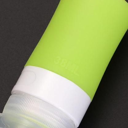 4pcs Silicone Travel Bottles Leakproof Lotion Containers Portable Cosmetic Squeeze Bottles for Travel Makeup Storage Tsa Approved Pink Green White Blue