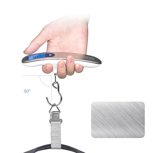 Digital Stainless Steel Luggage Scale Portable Electronic Hanging Weighing Scale with Hook for Travel Bags and Suitcases