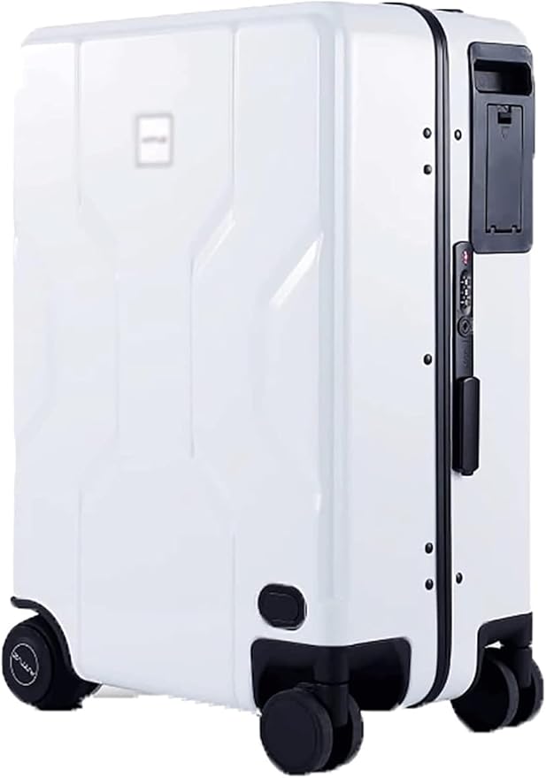 Electric Suitcase That Follows You, Smart Fingerprint Unlock Riding Trolley Case with Mobile Charging, Hardside Luggage with Auto Follow, APP Control (B)