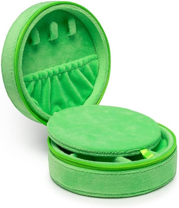 Living Royal Jewelry Travel Case – Portable Box with Mirror and Zipper for Rings, Necklaces, Earrings, Bracelets (Kitty)
