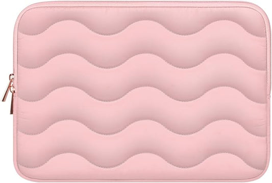 ARVOK Puffy Laptop Sleeve 13-14 inch for MacBook Air 13 inch/Pro 14 inch, Laptop Case Notebook Computer/Tablet Pouch Cover for HP/Dell/Asus/Acer/Samsung, Extra Bag, Women, Cute Carrying Case
