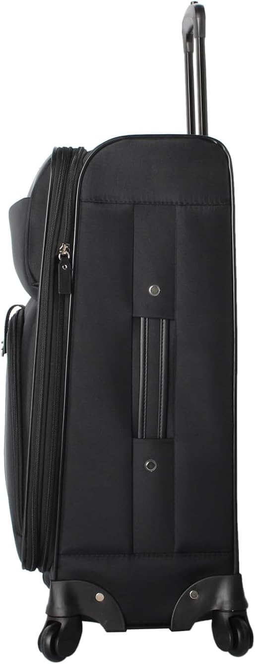 Nicole Miller Carry on Luggage Collection - Large 28 Inch Expandable Softside Suitcase - Lightweight Checked Bag With 4-Rolling Spinner Wheels