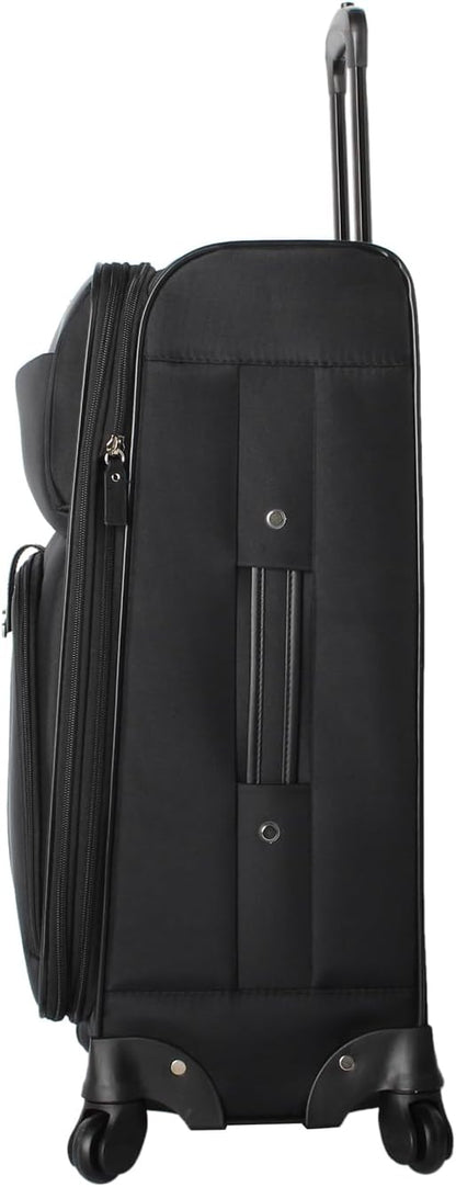Nicole Miller Carry on Luggage Collection - Large 28 Inch Expandable Softside Suitcase - Lightweight Checked Bag With 4-Rolling Spinner Wheels