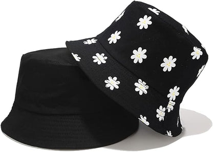 XYIYI Cute Bucket Hat Beach Fisherman Hats for Women, Reversible Double-Side-Wear