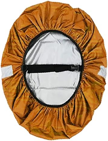 Silfrae Waterproof Rucksack Cover Backpack Rain Cover 30L-100L for Travel Climbing Hiking (Orange-Reflective, 90L-100L)