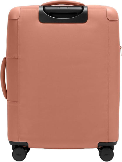 Away Softside Medium Checked Suitcase, 26 Inch Lightweight, Expandable Luggage For Men & Women, Durable Nylon Exterior, TSA Approved Lock, Ideal For Trips 1-2 Weeks, Clay Pink