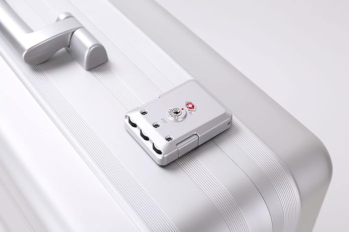 Metal Briefcase for Men, Locking Aluminum Case for Valuables, Gun Display Box, Cash Case, with Removable Foam