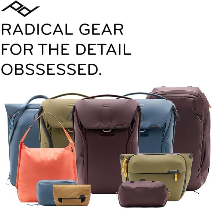 Peak Design Small Tech Pouch, Eclipse, Electronics Organizer for Travel or Everyday Carry, Origami-Style Storage, Cable Pass-Through, Weatherproof Recycled Nylon, Gear Carry Bag for Men and Women