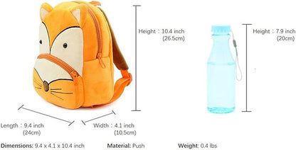 Cute Cartoon Animal Backpack Toddler School Bag for Children Baby Girls Boys(Fox)