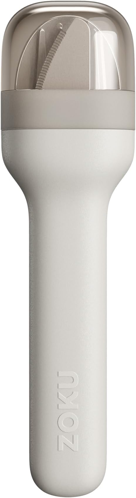 ZOKU Pocket Utensil Set, Grey - Stainless Steel Fork, Knife, and Spoon Nest in Case - Portable Design for Travel, School, Work, Picnics, Camping and Outdoor Home Use