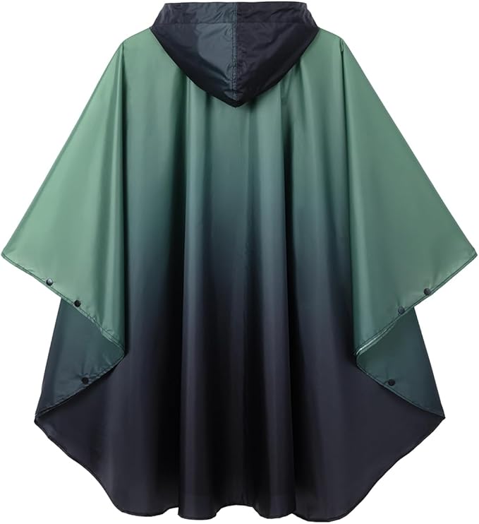 Fashion Hooded Rain Poncho Waterproof Raincoat Jacket with pocket for Women/Men/Adult