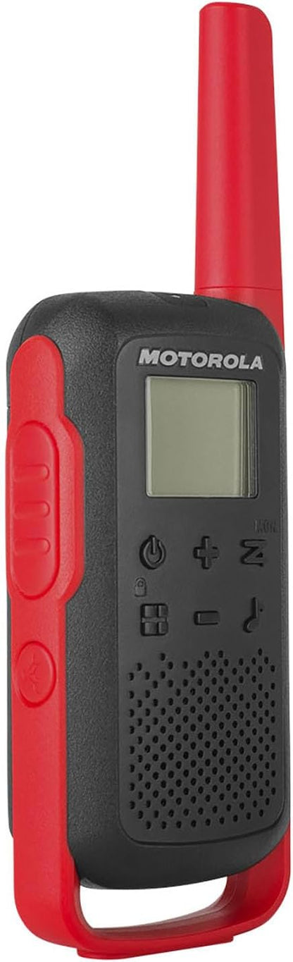 Motorola Solutions, Portable FRS, T210TP, Talkabout, Two-Way Radios, Rechargeable, 22 Channel, 20 Mile, Black W/Red, 3 Pack