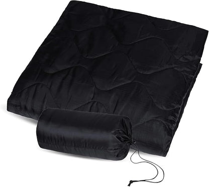 Military Woobie Blanket Thermal Insulated Poncho Liner Camping with Drawstring Carry Bag Waterproof for Outdoor Hiking