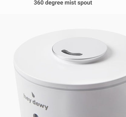 Hey Dewy Wellness Humidifier - for home, office, bathroom spa, or bedroom, with cool utrasonic mist hydration (Slate)