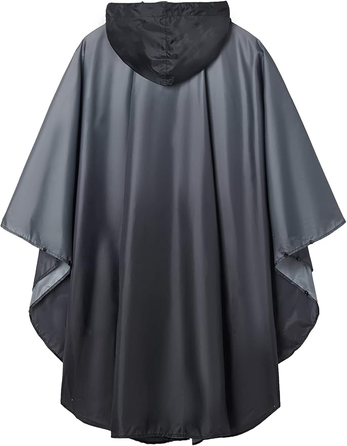 SaphiRose Unisex Rain Poncho Waterproof Raincoat Hooded for Adults Women with Pockets