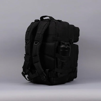 WOLFpak 45L Athletic Gym Backpack - Durable 1000D Waterproof Oxford Material with MOLLE Webbing, Laptop Pocket & Dual Cup Holders, Durable Fitness/Travel/Military Daypack (Nightshade Edition)