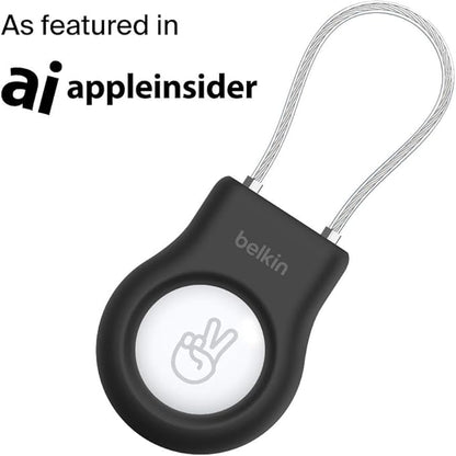 Belkin Secure Holder with Wire Cable for Apple AirTag, Black