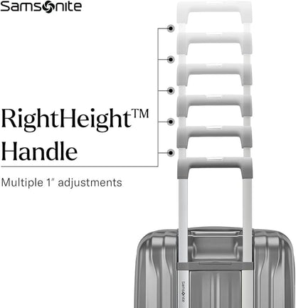 Samsonite UpLIFT X-Large Checked Hardside Luggage with Spinner Wheels - Airline-Approved, TSA Lock, Adjustable Handle System - Polycarbonate Hard Suitcase for Ultra Lightweight Travel - Silver Shimmer