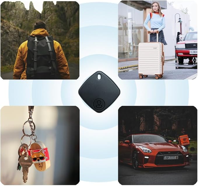 2 Pack Bluetooth Tracker Works with Apple Find My, Key Finder Locator with Sound, Anti-Lost Device for Wallet Keys iPhone, GPS Tracking Device for Kids Pets Luggage,
