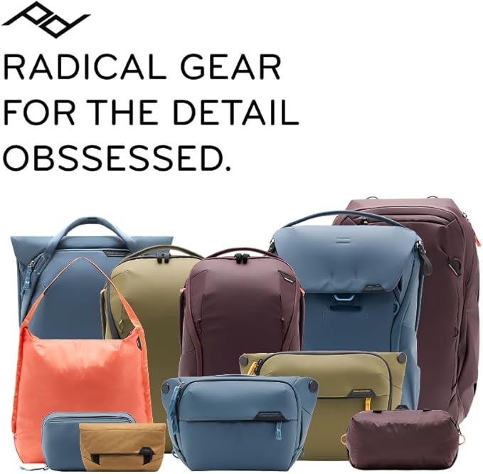Peak Design Packing Cube, Ocean, Weatherproof Luggage Cube with Dual Compartment Organization, Expansion and Compression, Zipper Opening, Travel Organizer for Men and Women, Size M