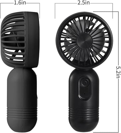Mini Portable Fan 3 Pack, Cute Handheld Battery Operated Lightweight Small Personal Fans with 3 Speeds and USB Rechargeable Eyelash Fan for Stylish Girl Kids Women Men Office Outdoor Travel Camping