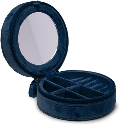 Living Royal Jewelry Travel Case – Portable Box with Mirror and Zipper for Rings, Necklaces, Earrings, Bracelets (Puppy)