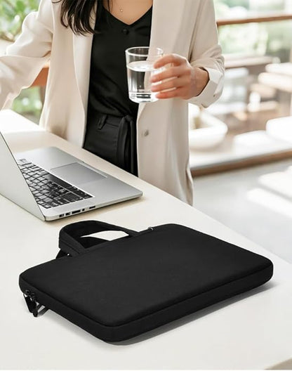 Slim Business Laptop Sleeve, Lightweight Protective Case with Handle & Pockets for 14/15.6" Laptops