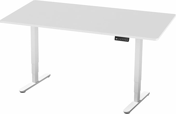 VIVO Electric 71 x 36 in Dual Motor Sit Stand Desk, Memory Height Adjustment, 2B Series, White Top White Frame, DESK-KIT-2W7W-36