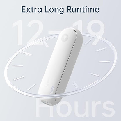 JISULIFE Portable Handheld Fan, Mini 3 In 1 with Rechargeable Battery, Personal Pocket Fan for Travel, Outdoor, USB Power Bank, Flashlight, Essential Ideal Gifts for Summer/Concert/Vacation - White