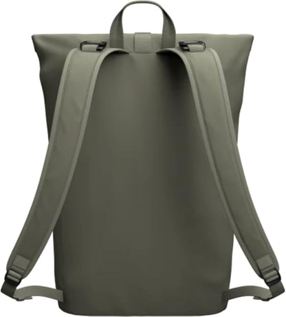 Db Journey Essential Backpack - Lightweight, Durable Rolltop Backpack with Laptop Compartment for Work, and Gym, Travel with Roller Bag Attachment, 12L - Moss Green
