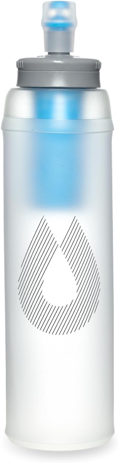 HydraPak UltraFlask+ 500ml - Filtered, Compressible Soft Flask Water Bottle for Hydration Vests and Running Packs with Integrated Water Filter (500ml / 17oz)