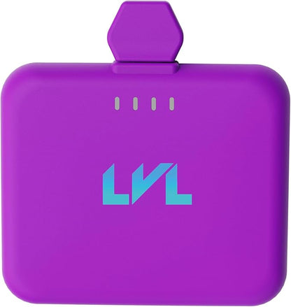 Spark Portable Charger for iPhone 17/16/15 USB C 2500mAh Power Bank with LED Indicators 2.4A Fast Charging Mini Portable Charger with Pass Through Technology LVL 25 (Purple)