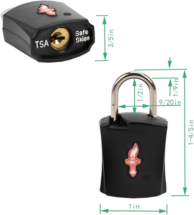 4 Pack TSA Approved Luggage Locks in Family Pack,Suitcase Lock TSA Approved;TSA Approved Travel Lock for Backpacks, Bags and Luggage That Airport Security Will not Clip, 4 Pack Mixed