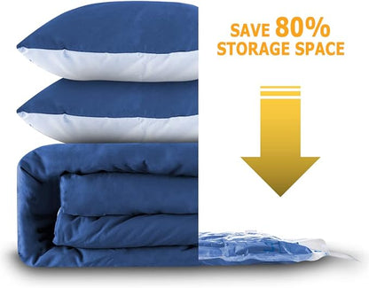 Vacuum Storage Bags , Small Space Saver Sealer Bags , Airtight Compression Bags for Clothes, Pillows, Comforters, Blankets, Beddings, Pack of 10