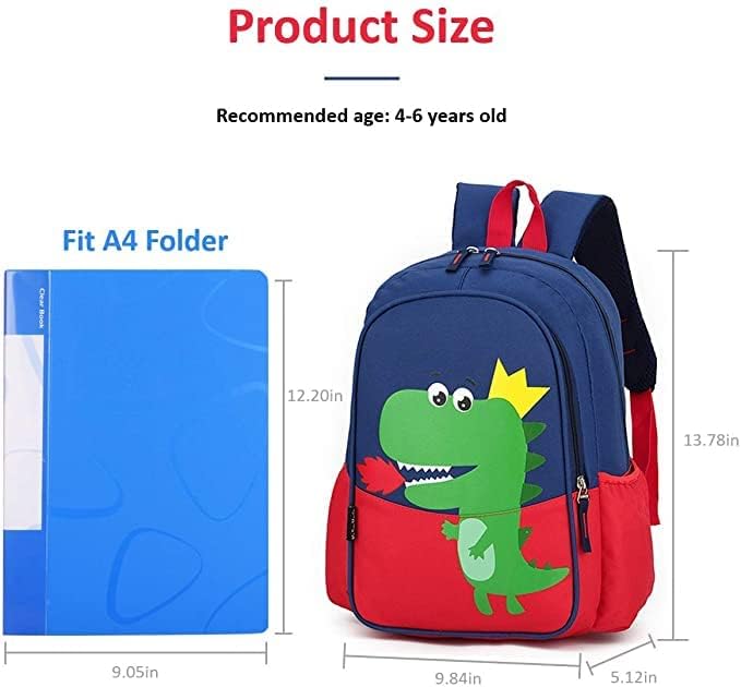 Kids Preschool Kindergarten Backpack Lightweight Cool Cute Cartoon Travel Backpack With Lunch Bag For Boys Girls