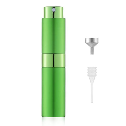 LISAPACK 8ML Atomizer Perfume Spray Bottle for Travel, Empty Refillable Cologne Dispenser, Portable Sprayer (Green)