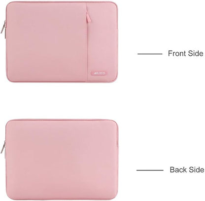 MOSISO Laptop Case 13 inch, 13 inch Laptop Sleeve Compatible with MacBook Air M4 M3 M2 M1 2025-2018 / Pro M2 M1 2025-2016, Polyester Vertical Computer Sleeve Bag with Pocket, Pink