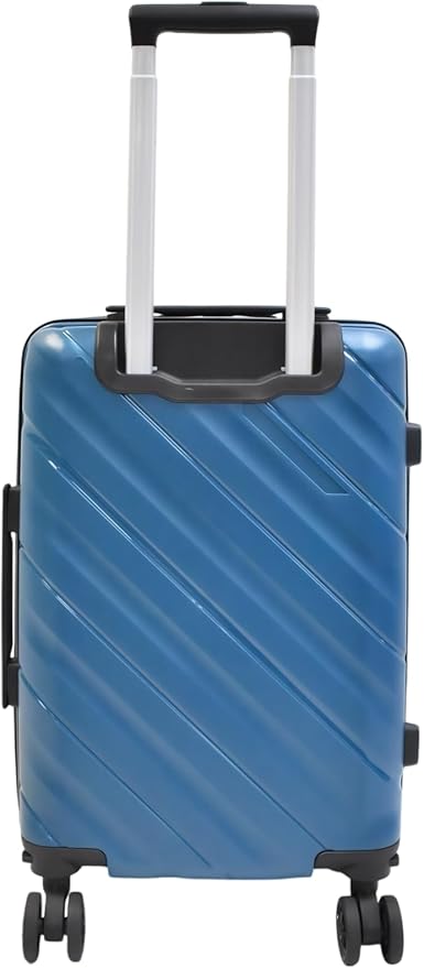 Karriage-Mate Expandable Hardside Carry-On Luggage, Suitcase with Eight Spinning Wheels, 20-Inch and Scratch-Resistant Surface (Blue)