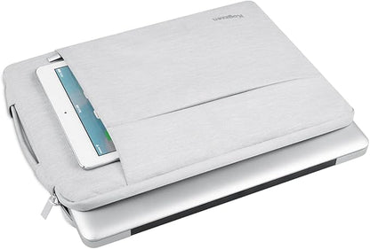 15-16 Inch Laptop Sleeve Waterproof Lightweight Case Bag Compatible with MacBook Pro 16/15/ Surface Laptop 15/ Surface Book 15, Chromebook Dell HP Lenovo Asus Acer Samsung - Light Gray