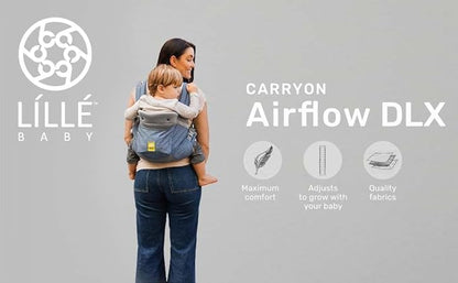 LÍLLÉbaby 3-in-1 Ergonomic CarryOn Airflow Toddler Carrier with Lumbar Support & Breathable Mesh Lining (25-60 lbs), Supportive & Comfortable, Multi-Position Carrying for Hiking & Travel (Chambray)