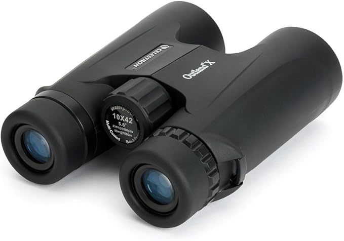 Celestron Outland X Binoculars 10x42 | Waterproof & Fogproof | Multi-Coated Optics | BaK-4 Prisms | Rubber Armor | Pack of 10