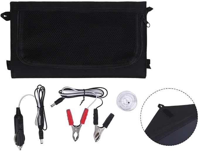 30W Foldable Solar Panel Charger, Dual USB, IP65 Waterproof Portable Solar Charger for Phone Tablet Camera Power Bank, Camping Hiking Outdoor