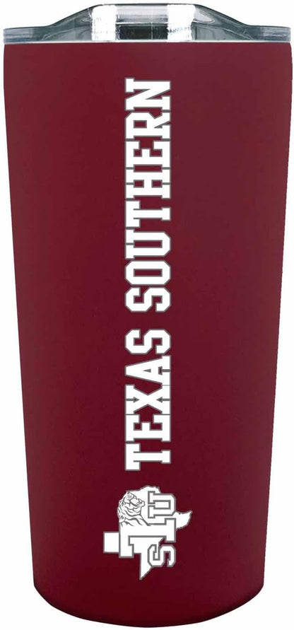Campus Colors NCAA Stainless Steel Tumbler perfect for Gameday - 18 oz - Double Walled - Keeps Drinks Perfectly Insulated (Texas Southern University - Maroon)