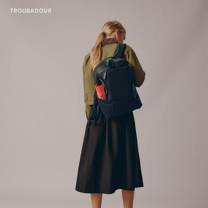 Troubadour Apex 4.0 Compact - 16L Premium Laptop Backpack - Ergonomic & Water Resistant - Designed for Work and Travel - Ink Blue