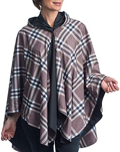 RainCaper Womens Rain Cape Poncho Coat Jacket with Hood Reversible Gorgeous Ultrasoft
