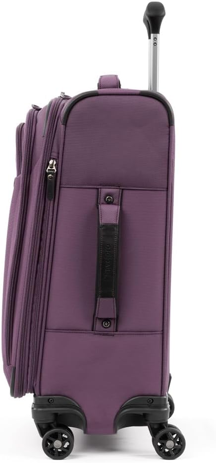 Travelpro Tourlite Softside 2-Piece Set, Expandable Luggage, 4 Spinner Wheels, Lightweight Suitcase, 21" Carry-On, 25" Checked Medium, Deep Purple
