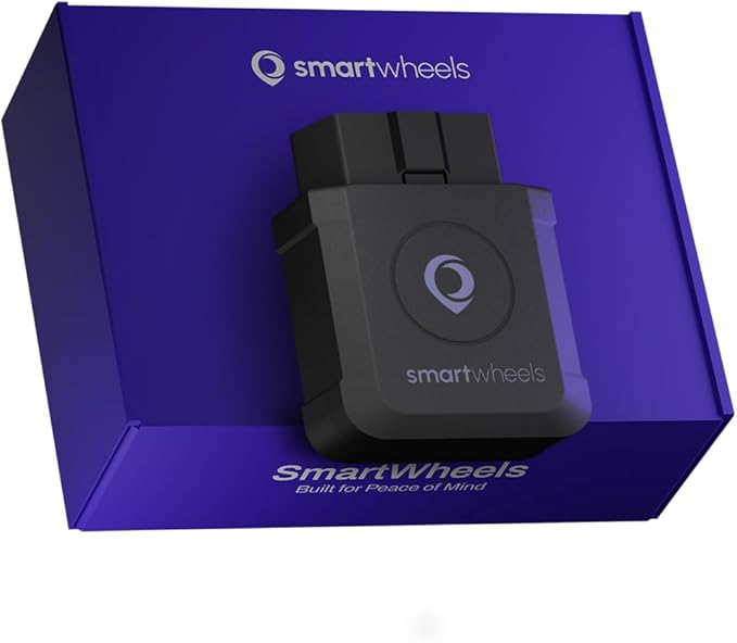 SmartWheels GPS Tracker for Vehicles - Real Time Location Tracking, Route History, Speed & Driving Insights, Geo-Fence, Accident Alerts - Car Tracker for Families & Fleets
